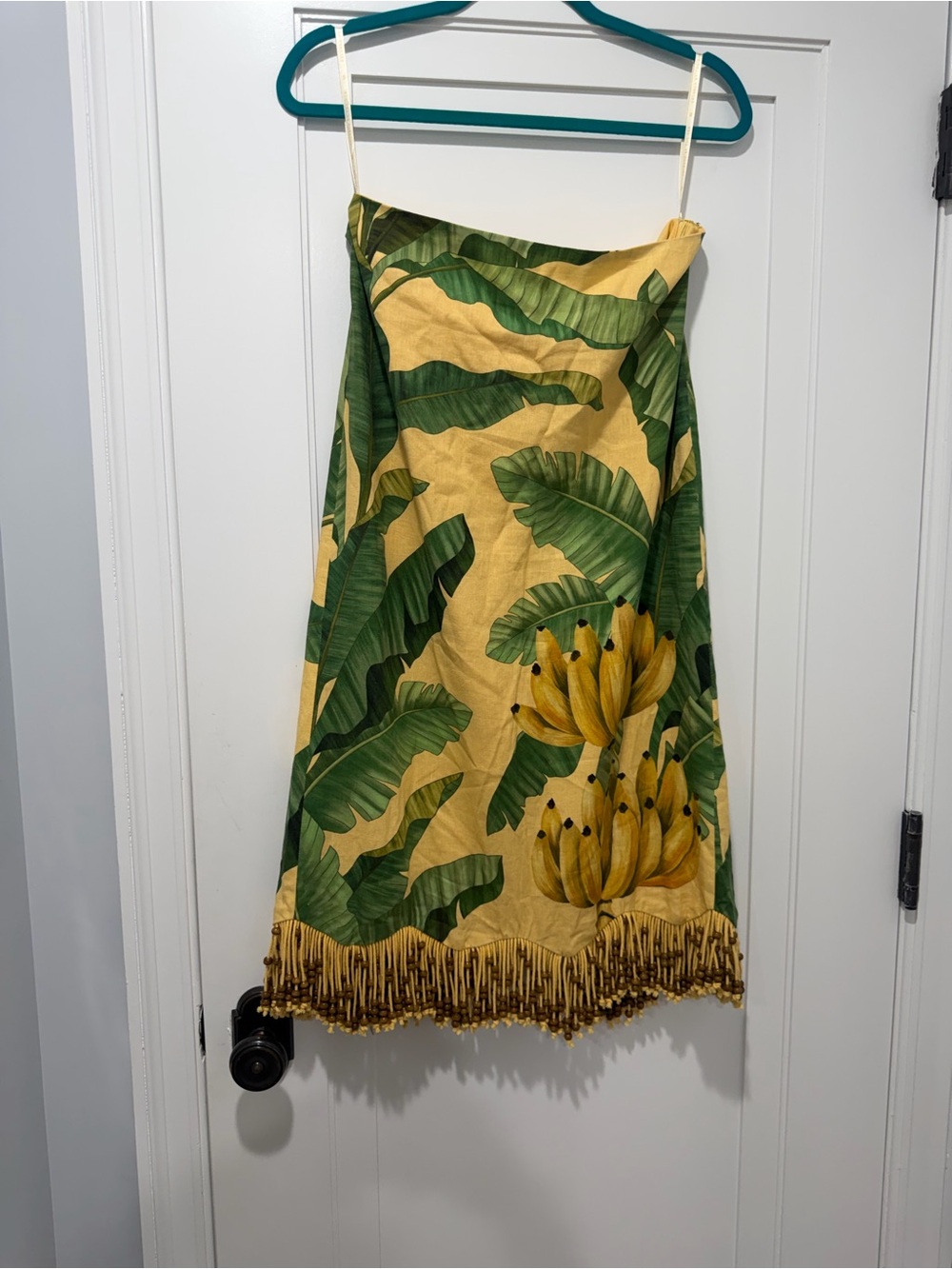 NWT FARM Rio Botanical Fruit Print Beaded
Fringe Midi Skirt Sz S - Picture 5 of 8